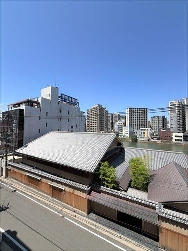 西向きバルコニーからの眺望