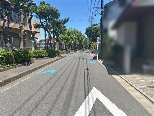 現地前面道路写真（2025年7月撮影）