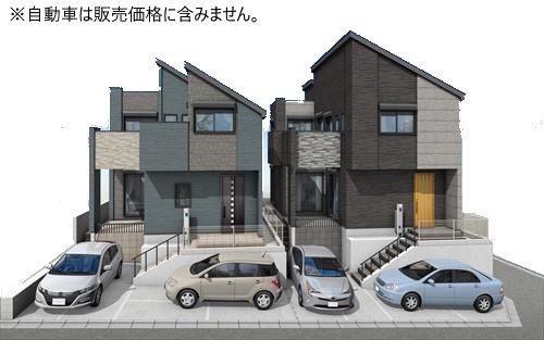 完成予定図（右1号棟・左2号棟）