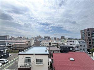 南向きバルコニーからの眺望