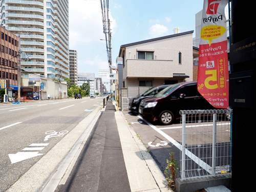 現地＋西側前面道路（玉造筋）