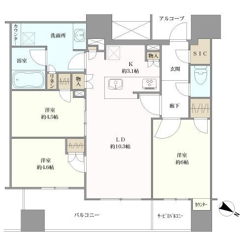間取図(3LDK)