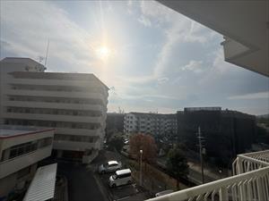 南向きバルコニーからの眺望