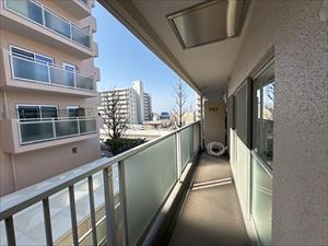 南西向きバルコニー