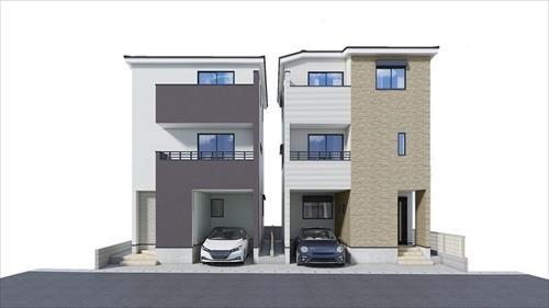 完成予想図（左側1号棟）