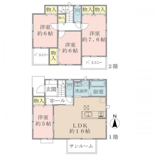 ４ＬＤＫ、９４．８１平米