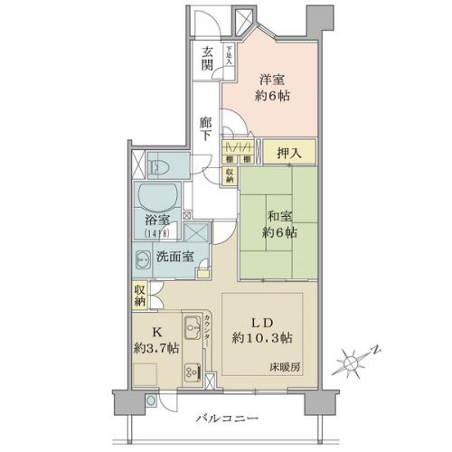 ６３．２３平米・２ＬＤＫ