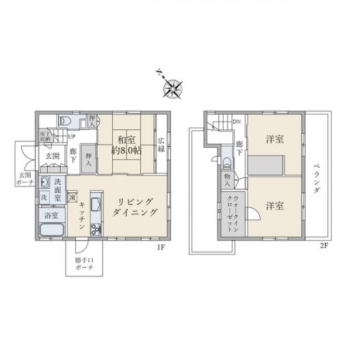 収納スペースが豊富な３ＬＤＫ（延床１０７．４７平米）