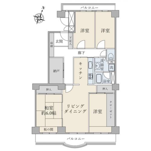 間取り図（４ＬＤＫ＋納戸）