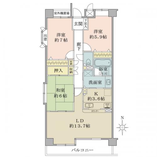 南向き角部屋住戸のため、日当たり・通風・眺望良好です！