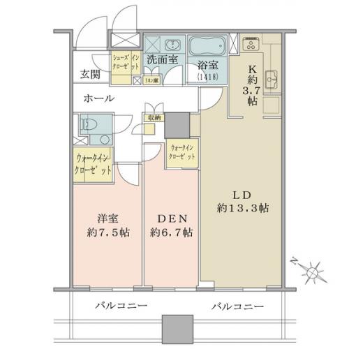 １ＬＤＫ＋ＤＥＮ＋２ＷＩＣ＋ＳＩＣ