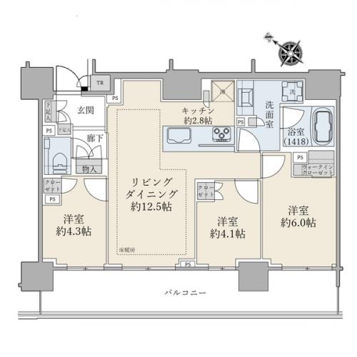 ７０．５５平米３ＬＤＫ＋ＷＩＣ
