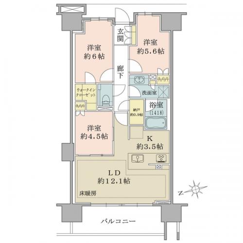 納戸もあり、収納豊富でございます。