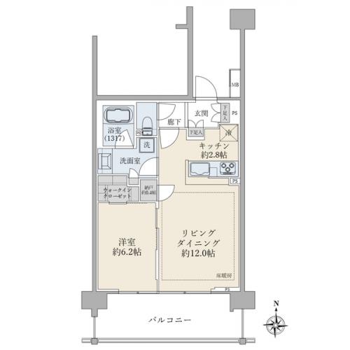 間取：１ＬＤＫ＋ＷＩＣ＋Ｎ