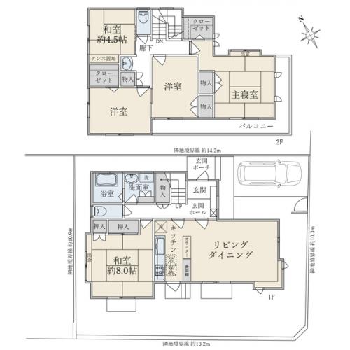 ５ＬＤＫ　延床面積１２３．８ｍ２