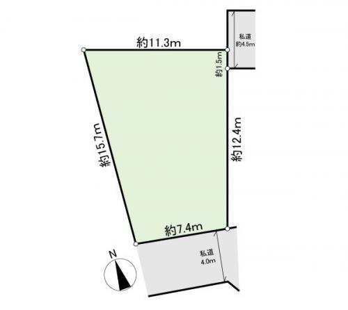 区画図（土地面積137.35ｍ2）公園が近く落ち着いた住環境