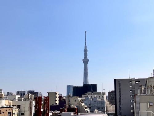 バルコニーからはスカイツリーが望めます（天候による）