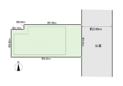 前面東公道約3.99mに面す