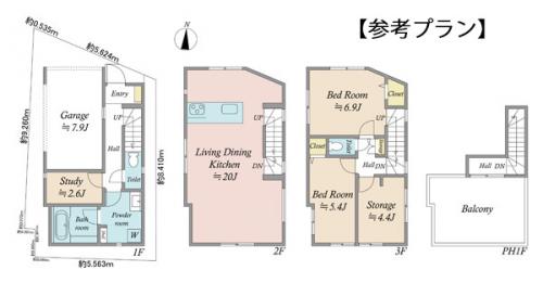 建物参考プラン(建物面積99.27㎡ 価格2600万円) 建物参考プラン(建物面積99.27㎡ 価格2600万円)