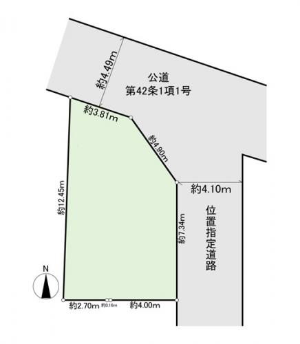 北東角地の開放的な立地。