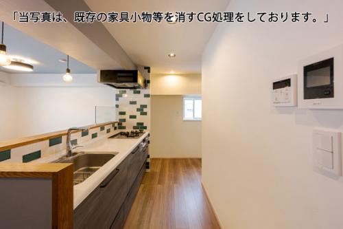 当写真は、既存の家具小物等を消すCG処理をしております。