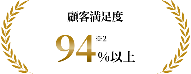 顧客満足度 94％以上※2