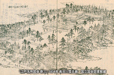 『江戸名所図会』に描かれた「赤坂氷川神社」