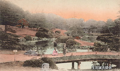 明治後期の「小石川植物園」の「日本庭園」