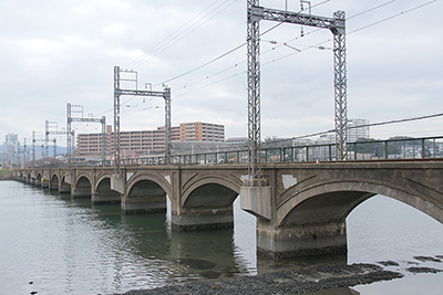 「多々良川」に九州鉄道の橋梁