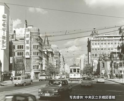 1962（昭和37）年頃の「京橋」付近の街並み