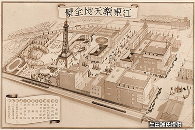昭和戦前期の「江東楽天地」の全景