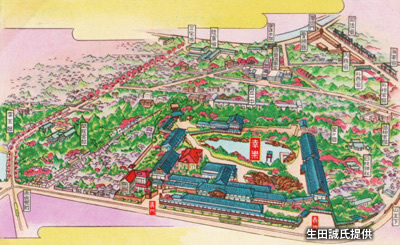 昭和戦前期の「幸楽」の鳥瞰図