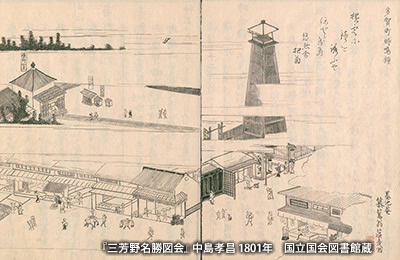 『武蔵三芳野名勝図会』に描かれた『多賀町時鳴鐘』
