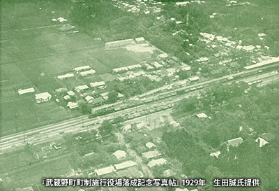 1929（昭和4）年の「武蔵境駅」の空撮