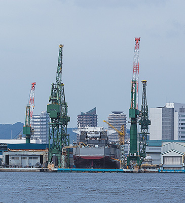 現在の「川崎重工業 神戸工場」