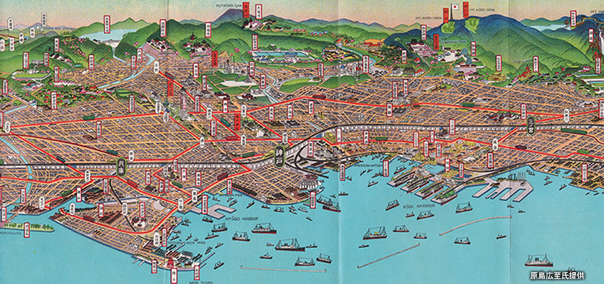『神戸市名所交通圖繪』
