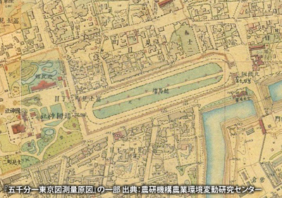 1883（明治16）年頃の「靖國神社」周辺の地図