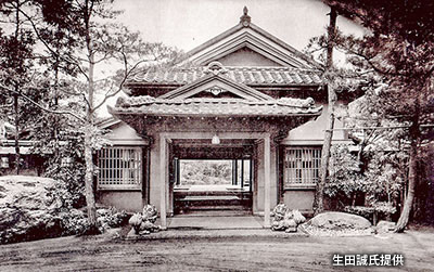 昭和戦前期の「江津花壇」の玄関