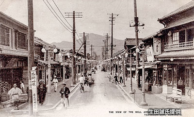 昭和戦前期の「唐人町通り」の街並み