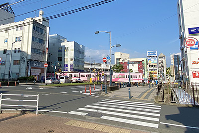 現在の「新松戸駅」付近