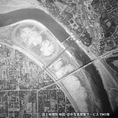 1941（昭和16）年撮影の空中写真の上丸子付近
