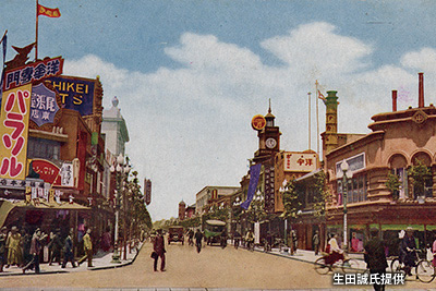 昭和前期の「本町通」と「広小路」の交差点