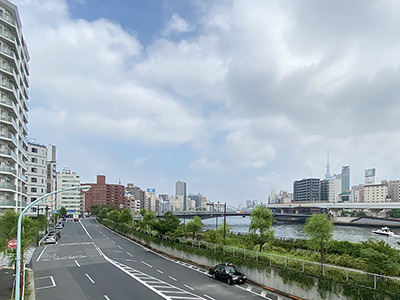 江戸期の「両国橋」西詰付近の現在の様子