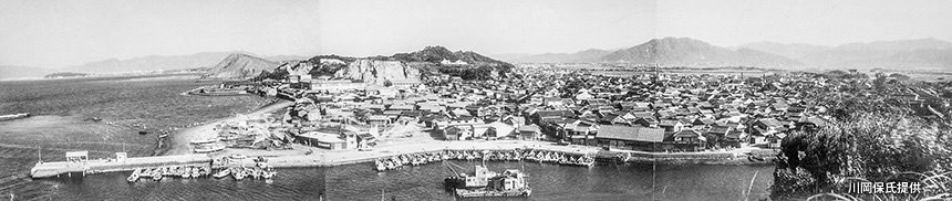 昭和30年代の姪浜の街並み
