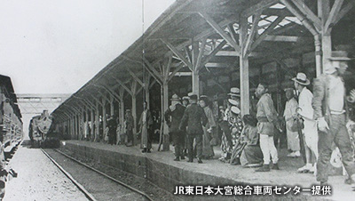 1914（大正3）年の「大宮駅」ホーム