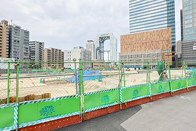 「梅田貨物駅」の船渠の跡地付近