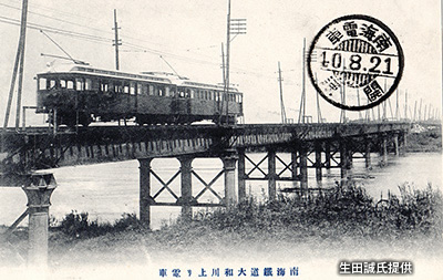 1895（明治28）年南海鉄道が発足、3年後に阪堺鉄道と合併