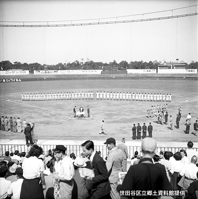 1953（昭和28）年撮影の「駒澤野球場」