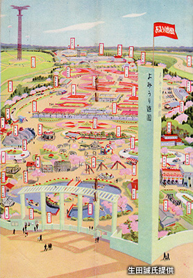 1940（昭和15）年頃の「よみうり遊園」の園内図