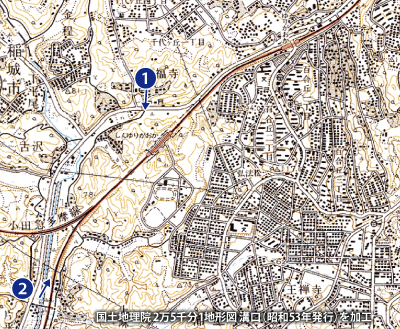 1978（昭和53）年の新百合ヶ丘周辺の地形図